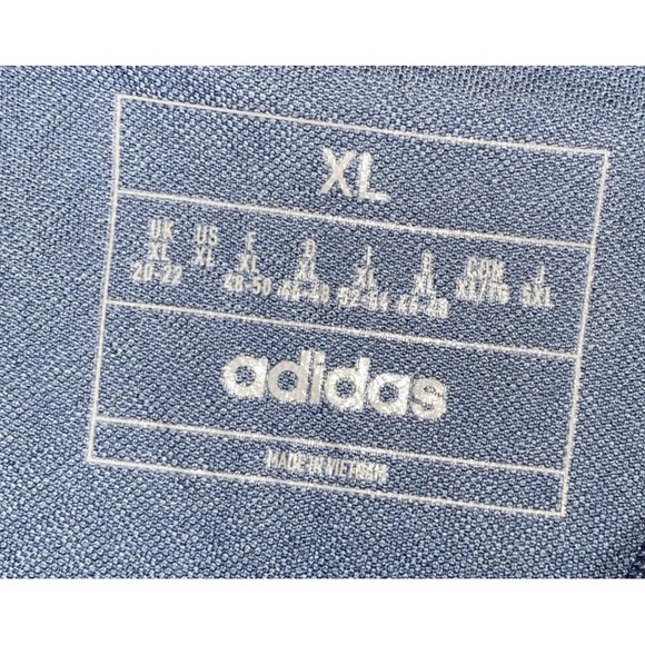NWT Adidas Women XL ULT C JAQ Zip Polo Ultimate365 Blue Herringbone Blade Collar - Picture 5 of 10